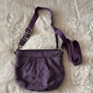 Coach Plum Signature Crossbody Bag